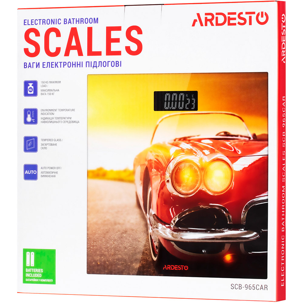 Весы напольные ARDESTO SCB-965CAR Цвет белый