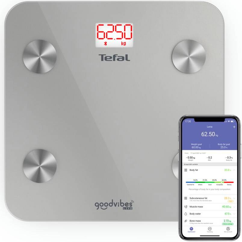 Ваги підлогові TEFAL BM9600S1 Колір сріблястий