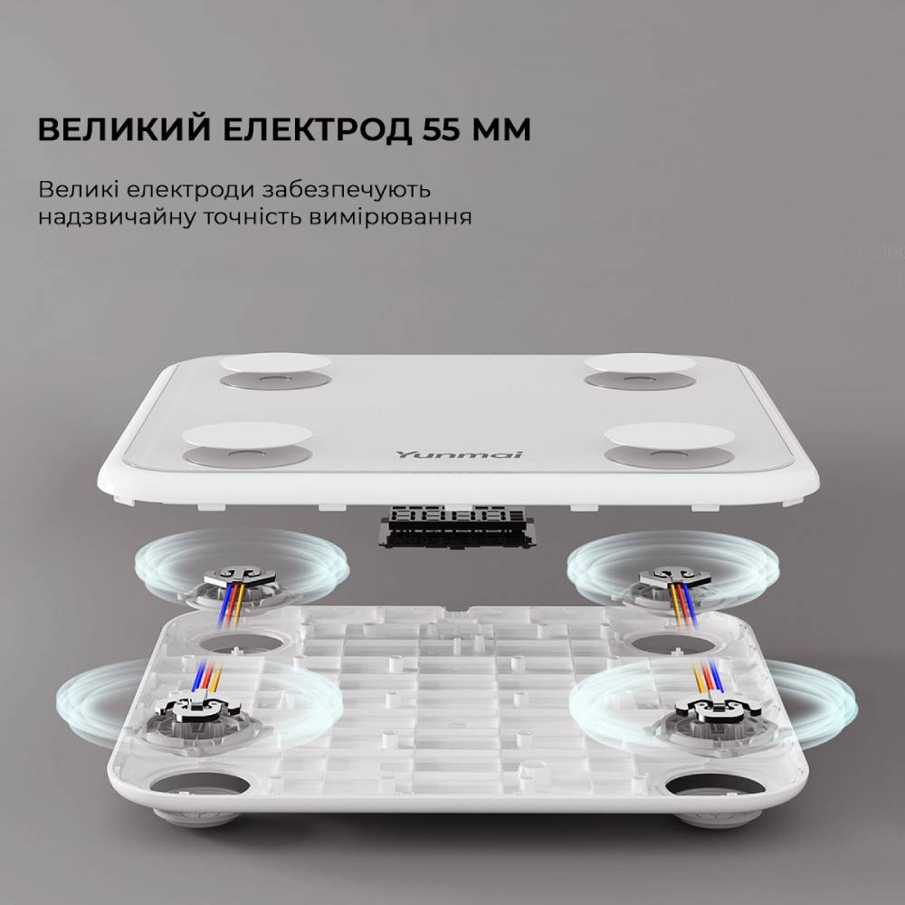 Изображение Весы напольные YUNMAI Smart Scale 3 White (YMBS-S282-WH)