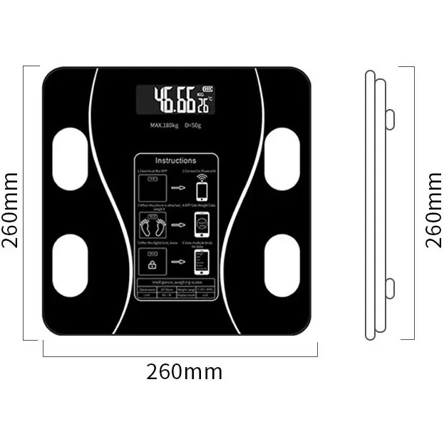 Весы напольные SCALE one Black (scl-001bl) Цвет черный