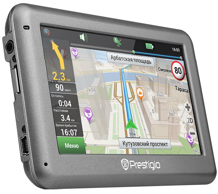 GPS - навигатор PRESTIGIO GPS GeoVision 4055 (PGPS4055CIS04GBNV) Тип автомобильный