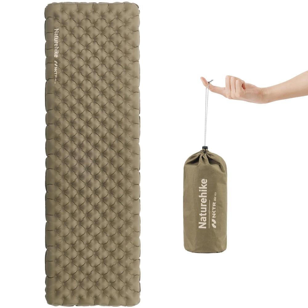 Матрас надувной NATUREHIKE CNK2450WS012 Ultra Light 186 х 64 коричневый (6976507663236) Матрас надувной NATUREHIKE CNK2450WS012 Ultra Light 186 х 64 коричневый (6976507663236) Материал эпонж 190T с водоотталкивающим покрытием TPU