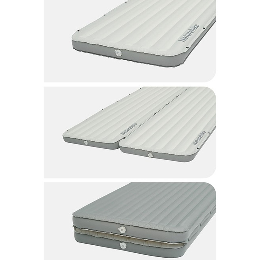 Матрац надувний NATUREHIKE CNK2450WS035 95 мм білий (6927595796962) Матеріал поліестер 190Т, TPU