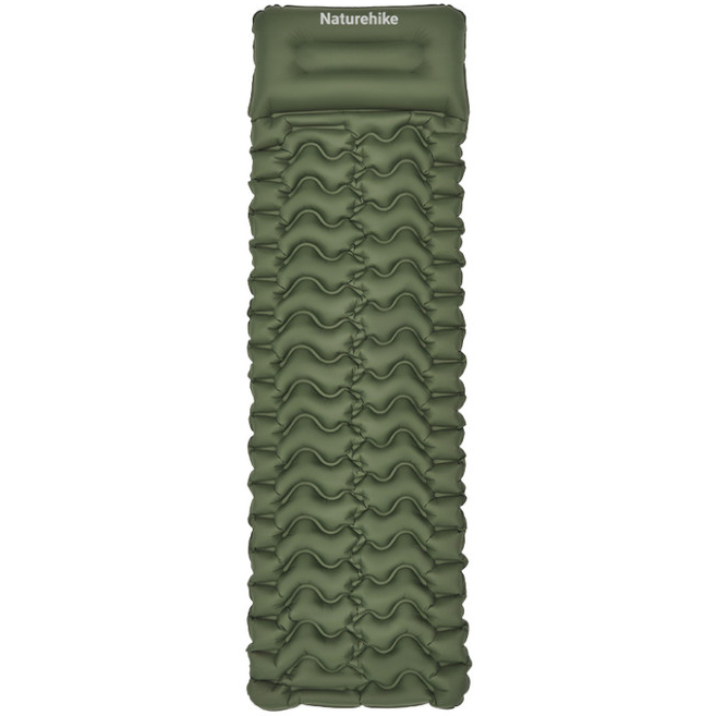 Матрас надувной NATUREHIKE CNK2550WS019 65 мм зеленый (6977465869630) Матрас надувной NATUREHIKE CNK2550WS019 65 мм зеленый (6977465869630)