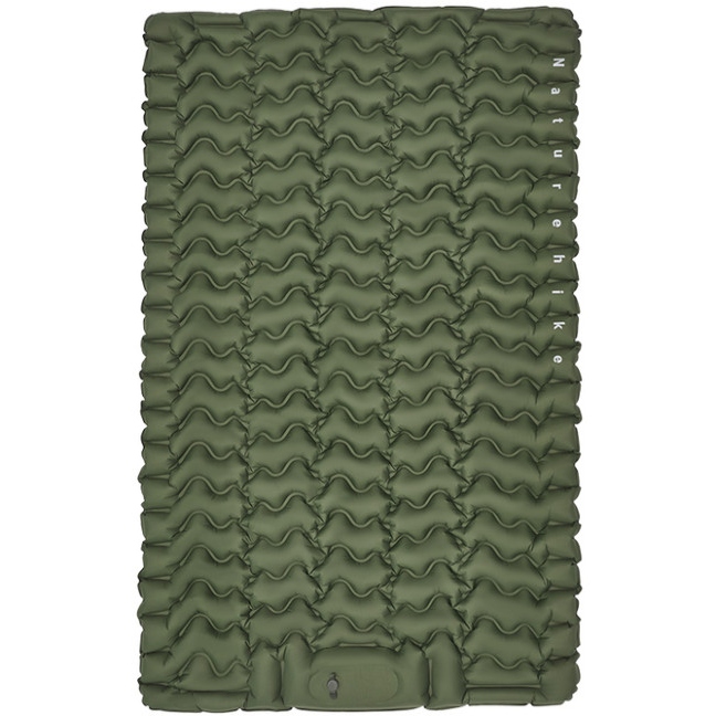 Матрас надувной NATUREHIKE CNK2550WS019 65 мм двойной зеленый (6977465869616) Матрас надувной NATUREHIKE CNK2550WS019 65 мм двойной зеленый (6977465869616)