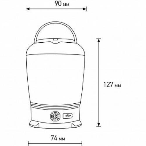 Фонарь кемпинговый EUROLAM 13W Micro-USB Green (CL-13W(green)) Тип фонарь-лампа