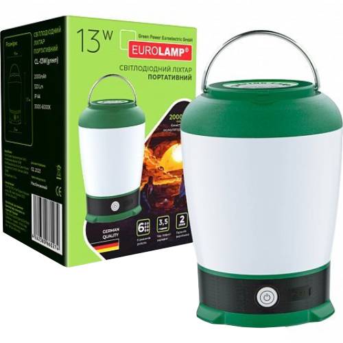 Фонарь кемпинговый EUROLAM 13W Micro-USB Green (CL-13W(green)) Мощность 13 Вт