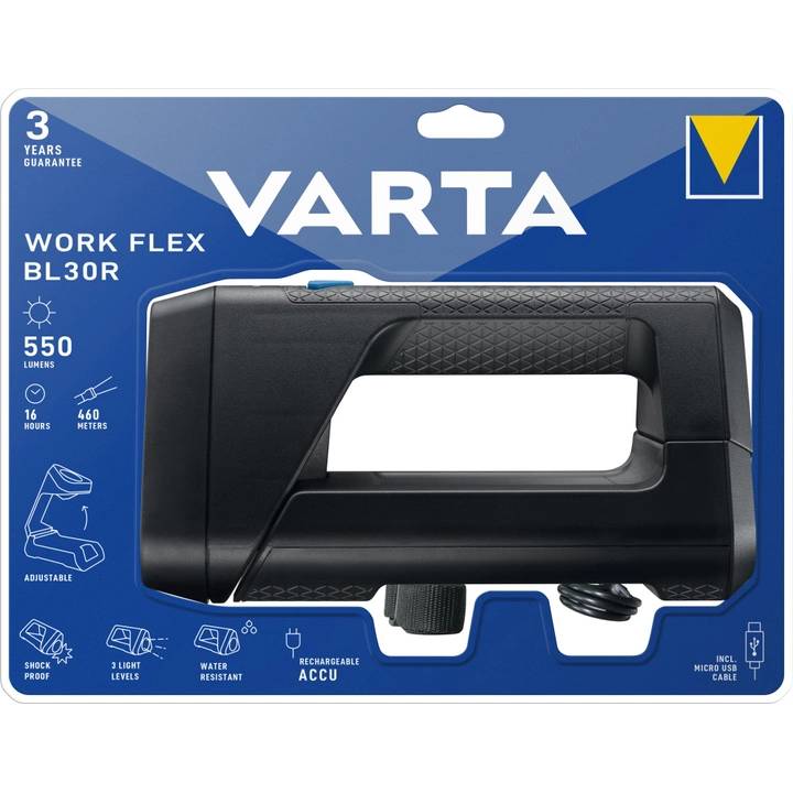 Фонарь VARTA Work Flex BL30R (18684101401) Дальность луча 460