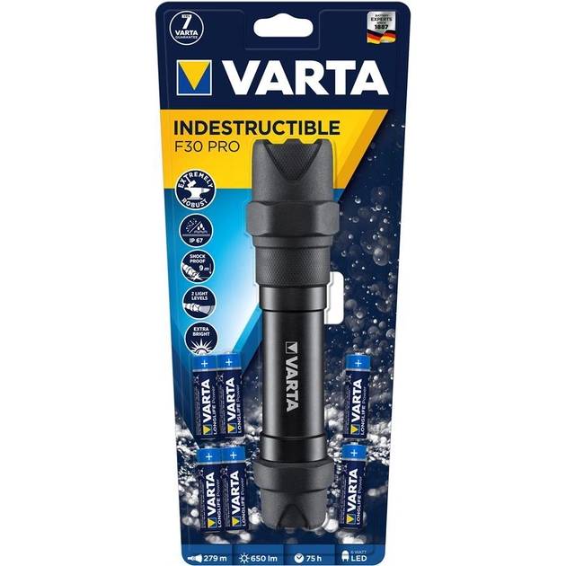 Ліхтар VARTA Indestructible F30 Pro (18714101421) Джерело енергії батарейки