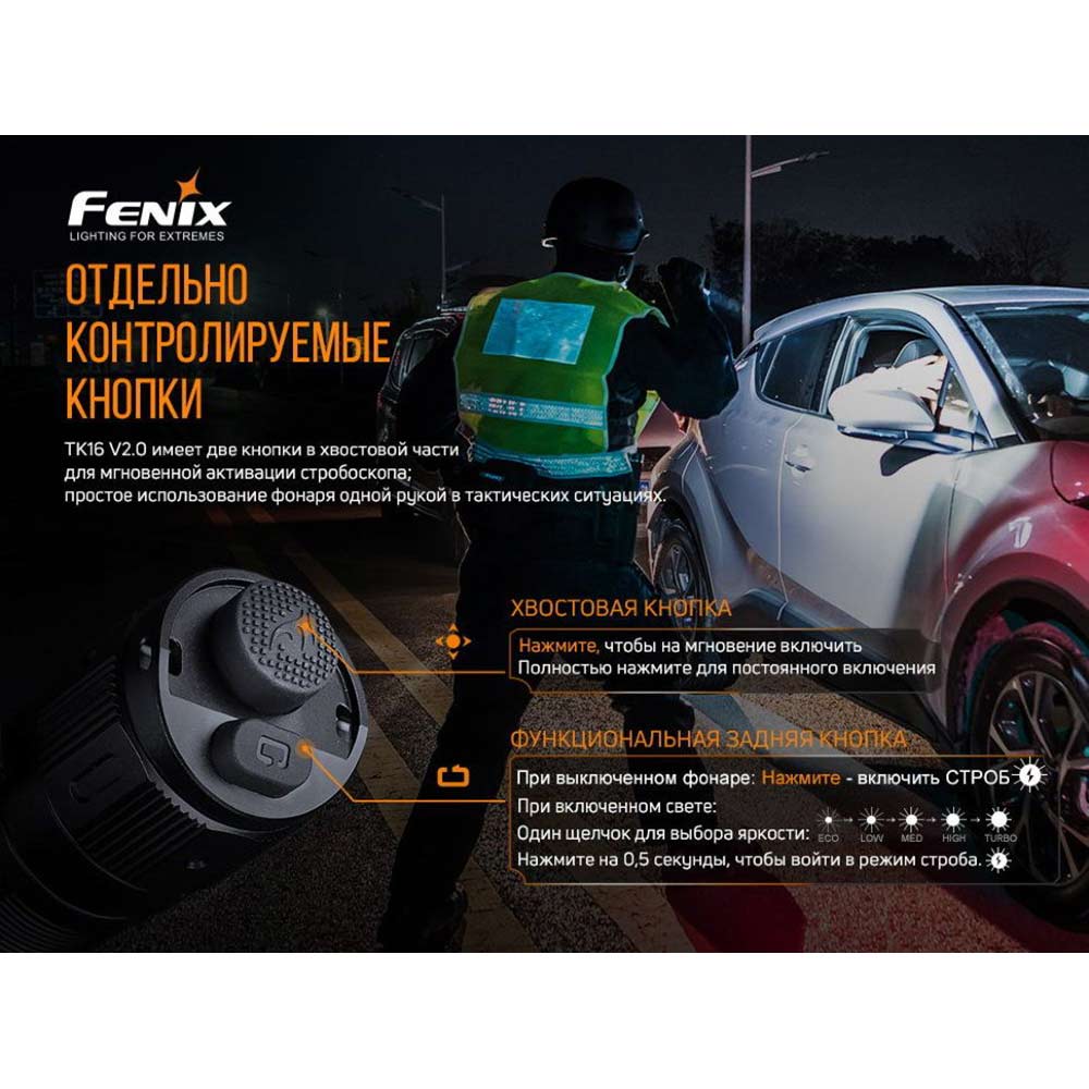 Ліхтар FENIX TK16 V2.0 Green Яскравість світлодіодів 3100 лм