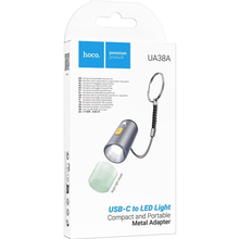 Ліхтар HOCO UA38A Type-C to LED light adapter Gray (6942007647717)