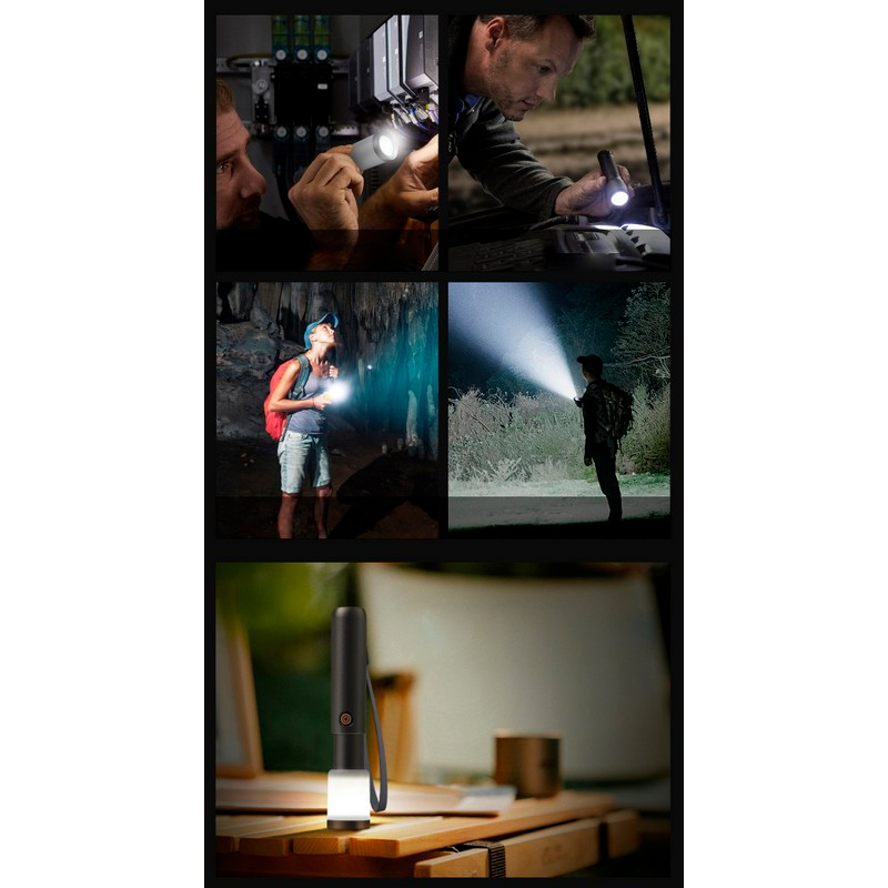 Фонарь JIMIHOME Xiaomi Flashlight Black (JM-G3801) Особенности индикатор заряда