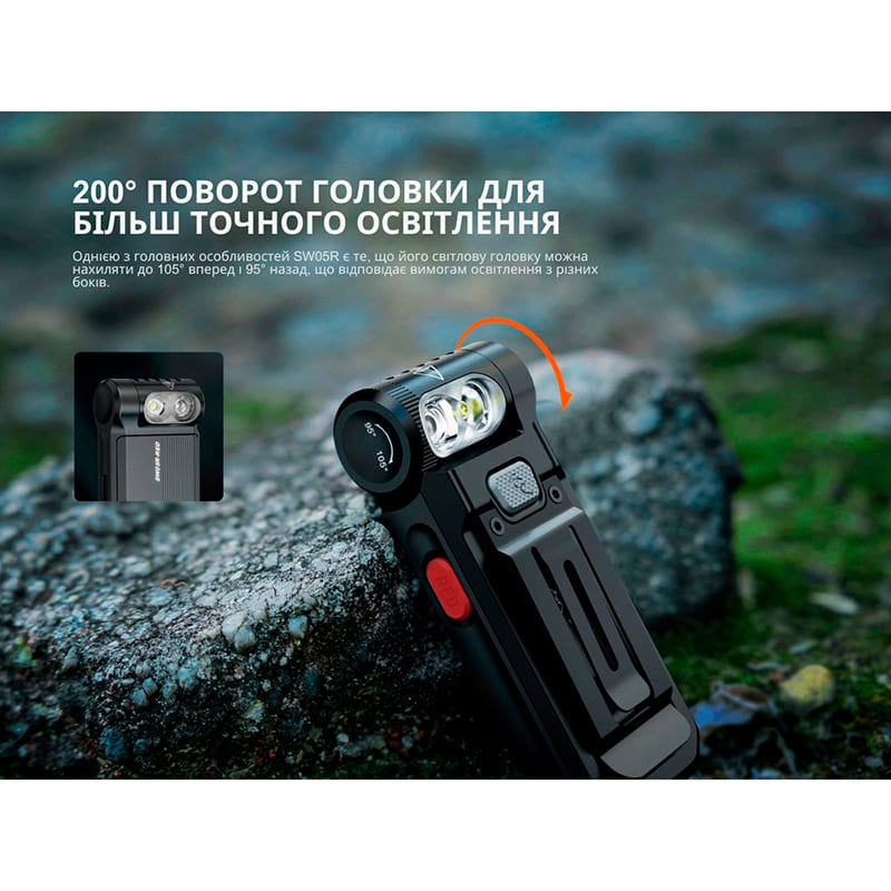 В Україні Ліхтар ручний FENIX SW05R-RED LED Black (SW05R-RL)