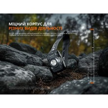 Ліхтар налобний FENIX HL12R V2.0 Gray (HL12RV20Gr)