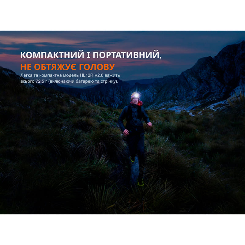 В інтернет магазині Ліхтар налобний FENIX HL12R V2.0 Gray (HL12RV20Gr)