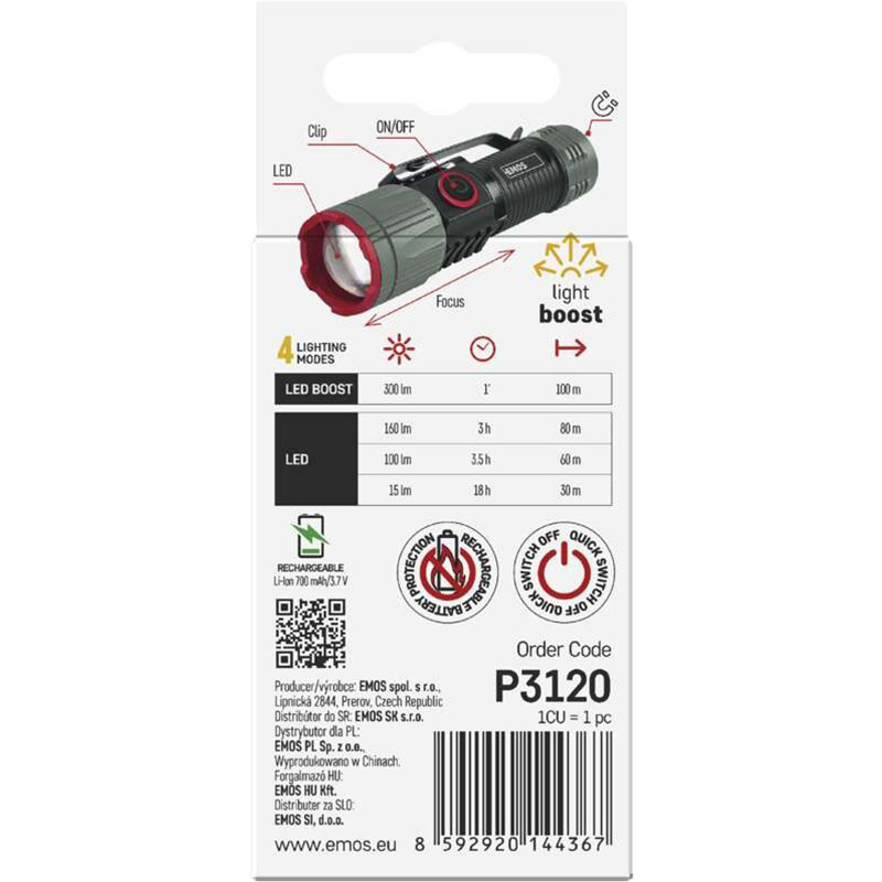 Обзор Фонарь EMOS LED P3120