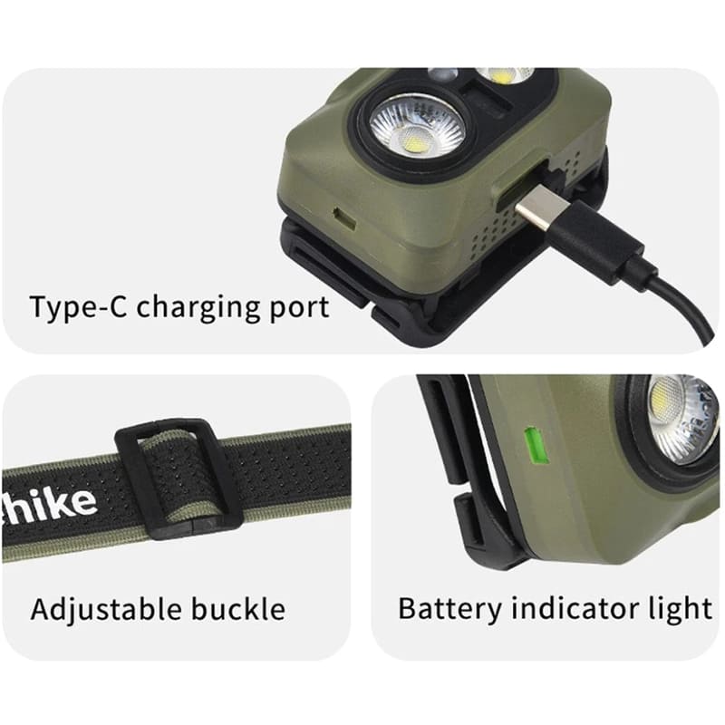 Фонарь налобный NATUREHIKE CNK2450ZM010 Brown (6976507665452) Особенности индикатор заряда