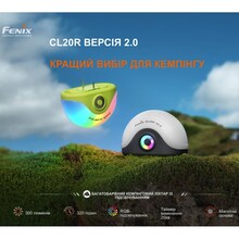 Фонарь кемпинговый FENIX CL20R V.2.0 Black (CL20RV20BLK)
