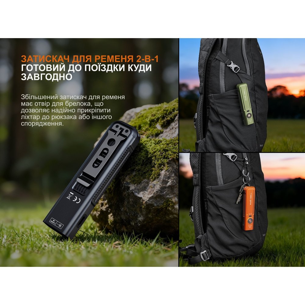 В Украине Фонарь-брелок FENIX E06R PRO Orange (E06RPROO)