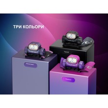 Фонарь налобный FENIX HM55R Purple