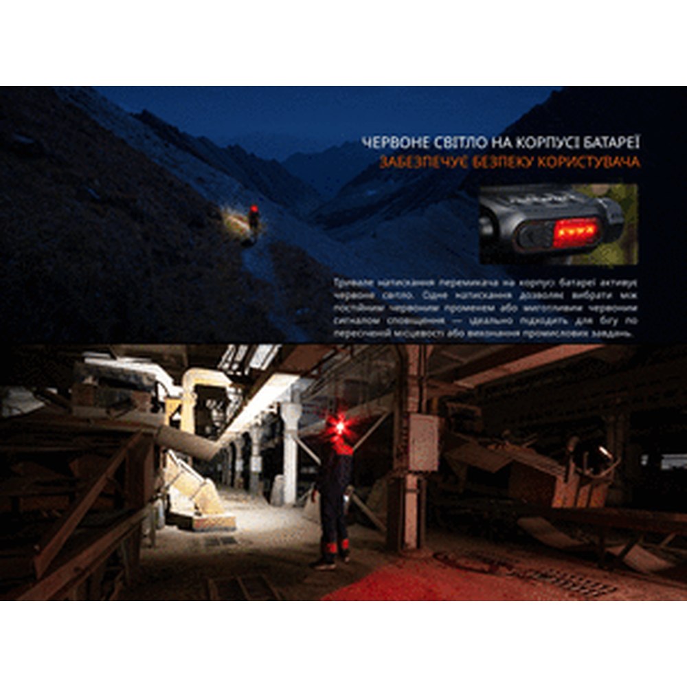 Фото 15 Фонарь налобный FENIX HP12R-TRd Red