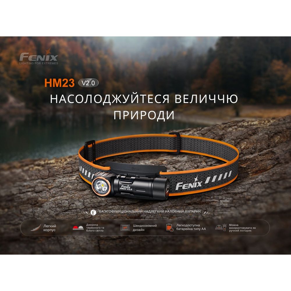 Внешний вид Фонарь налобный FENIX HM23 V2.0