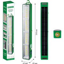 Ліхтар NEWVEW NV-E967T Solar Panel 4000mAh Green (NWVW-NV-E967T-GN)