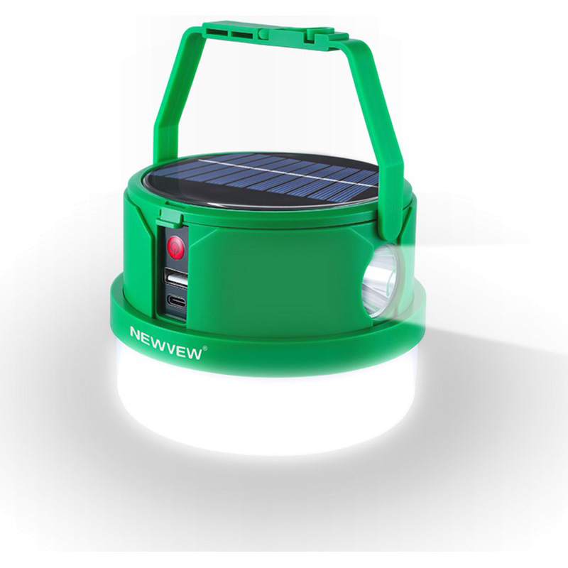 Зовнішній вигляд Ліхтар NEWVEW NV-E972 50W Solar Panel 2400mAh Green (NWVW-NV-E972-GN)