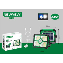 Фонарь NEWVEW аккумуляторный NV-S1 200W Solar Panel 3600mAh Green (NWVW-NV-S1-GN)