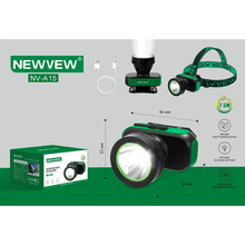 Фонарь NEWVEW налобный NV-A15 2200mAh Green (NWVW-NV-A15-GN)
