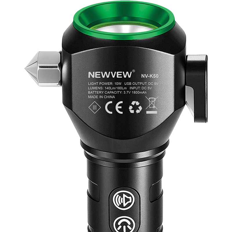 Ліхтар NEWVEW NV-K50 1800mAh Black (NWVW-NV-K50-BK) Потужність 10 Вт