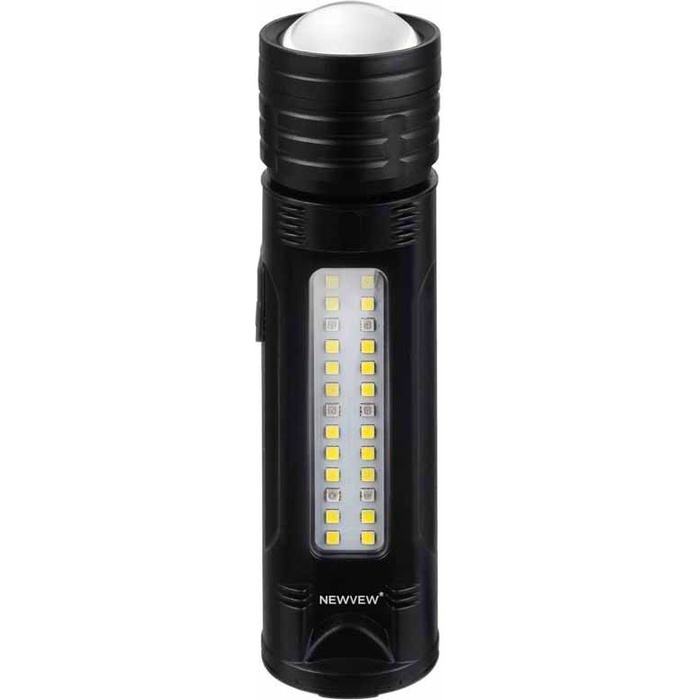 Фонарь аккумуляторный NEWVEW NV-C1006 Solar Panel 1200mAh Black (NWVW-NV-C1006-BK)