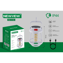 Фонарь аккумуляторный NEWVEW NV-Y11C Solar Panel 1200mAh White (NWVW-NV-Y11-WH)