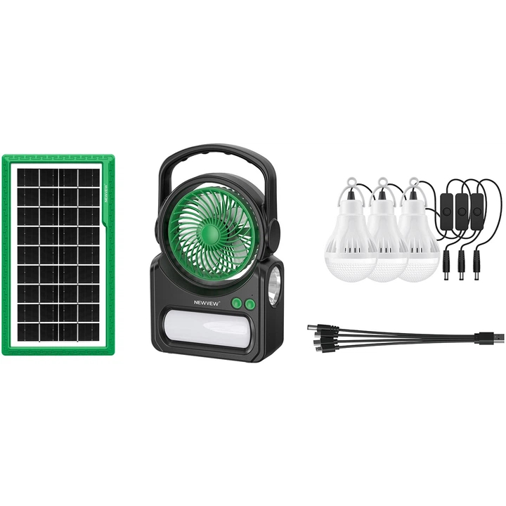 Фонарь аккумуляторный с вентилятором NEWVEW NV-T255 4500mAh 3.5W Green (NWVW-NV-T255-GN)