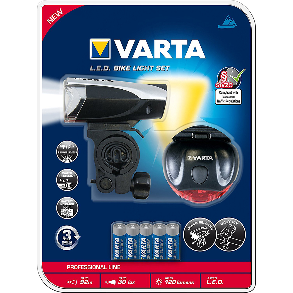 Набір ліхтарів VARTA LED Bike Light Set (18803101421) Вага 222