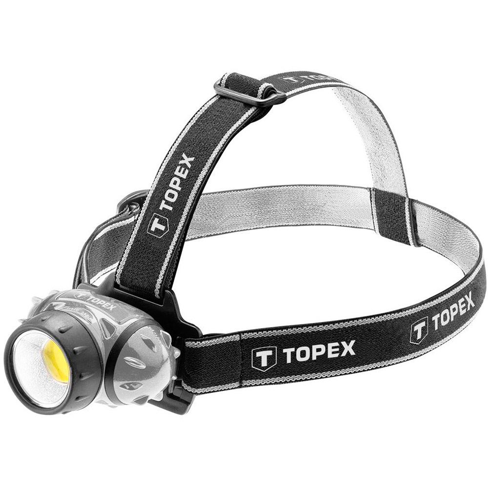 

Фонарик TOPEX LED COB (94W391), Ліхтарик налобний 3 Вт LED COB, 3xAAA