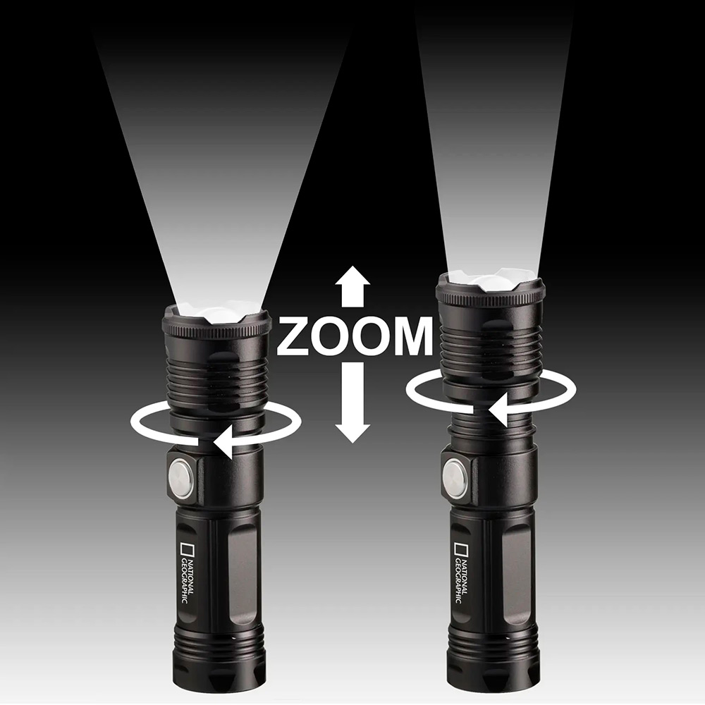 Ліхтар National Geographic Iluminos Led Zoom Flashlight 1000 лм (9082400) Ємність батареї 700