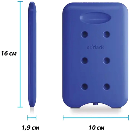 Аккумулятор холода ADRIATIC Т200 Blue (8002936798008) Габариты (В*Ш*Г) 16 x 10 x 1.9