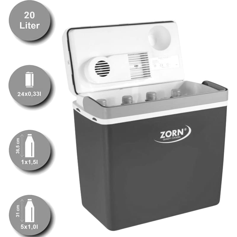 Зовнішній вигляд Автохолодильник ZORN Z-24 20 л Grey (770007)