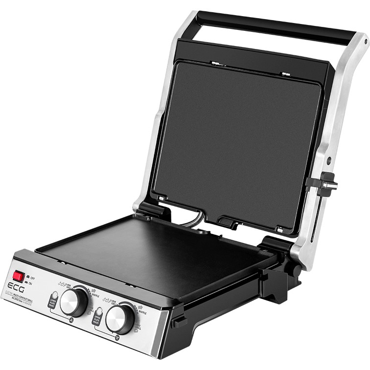 Гриль ECG KG 2033 Duo Grill & Waffle Поверхность ровная