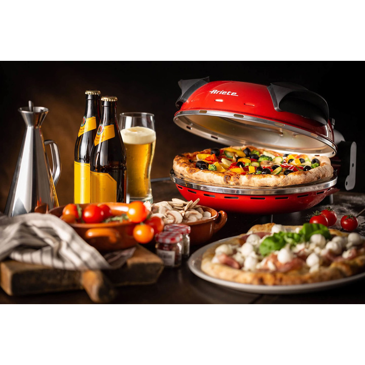 Гриль ARIETE 909 Pizza in 4 'minutes Red (00C090910AR0) Вид закрытый