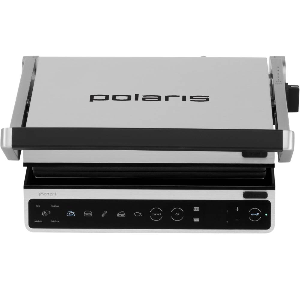 Гриль POLARIS PGP 7002 Optimal Temp Silver Вид закритий
