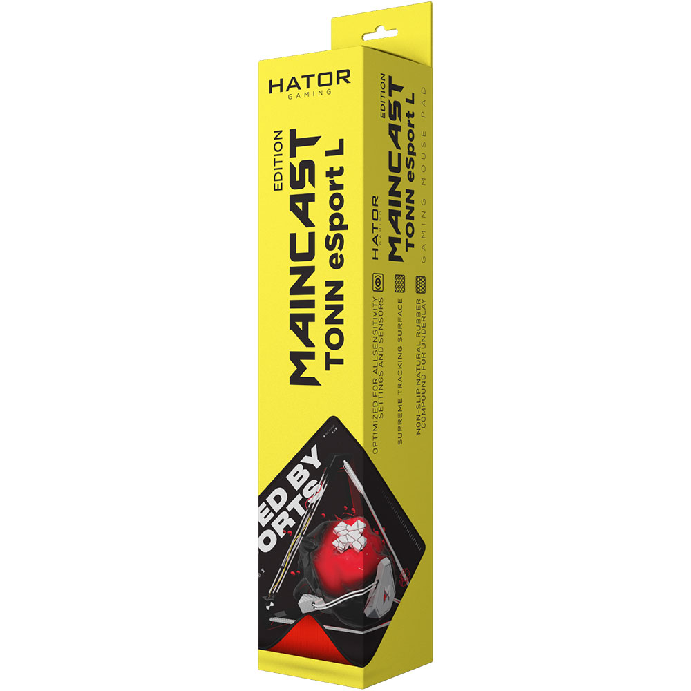 Килимок HATOR Tonn eSport Maincast Edition Black (HTP-033) (HTP-033) Матеріал поверхні тканина