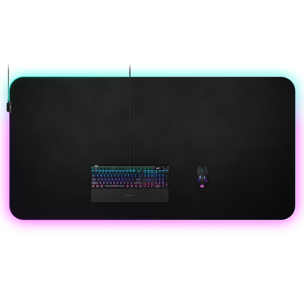 Килимок STEELSERIES QcK Prism Cloth 5XL ETAIL RGB 1600x800x4 мм (63524) Довжина 1600