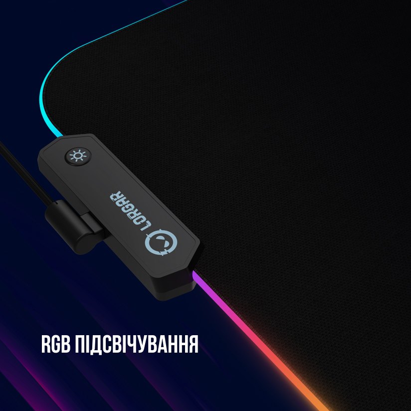 Коврик LORGAR Steller 919 RGB USB Gaming (LRG-GMP919) Материал поверхности ткань