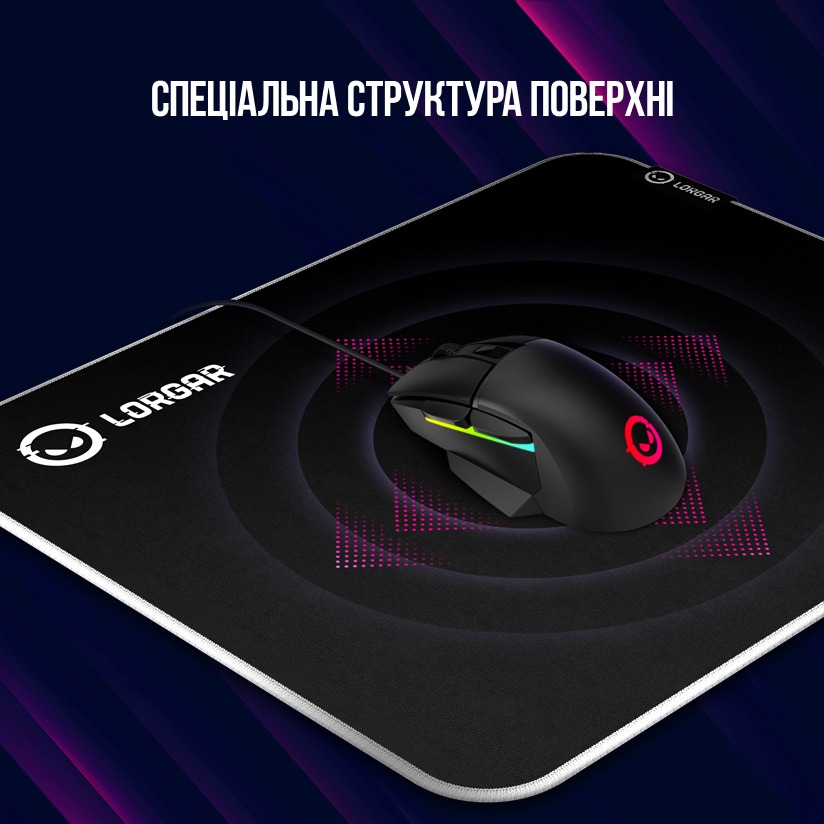 Коврик LORGAR LEGACER 755 500x420 Black (LRG-CMP755) Ширина 500