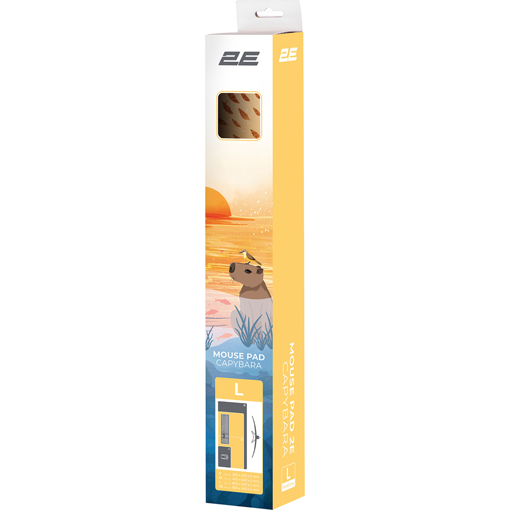 Коврик 2E Capybarra L Yellow (2E-PAD-L-CAPY-YELLOW) Ширина 800