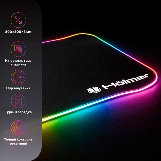 Коврик HOLMER GMP-02RGB Ширина 800