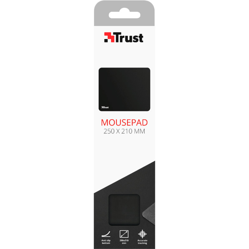 Килимок TRUST Mouse Pad M Black (24193) Товщина 3