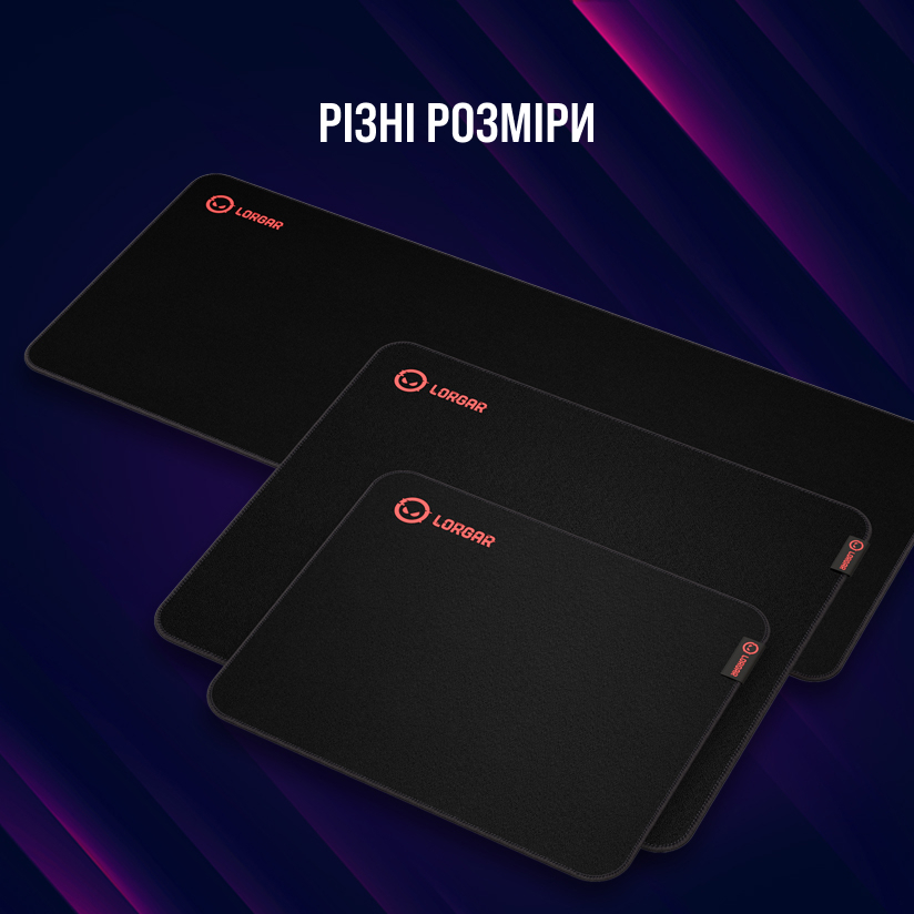 Килимок Lorgar Main 323 Black-Red (LRG-GMP323) Матеріал поверхні тканина